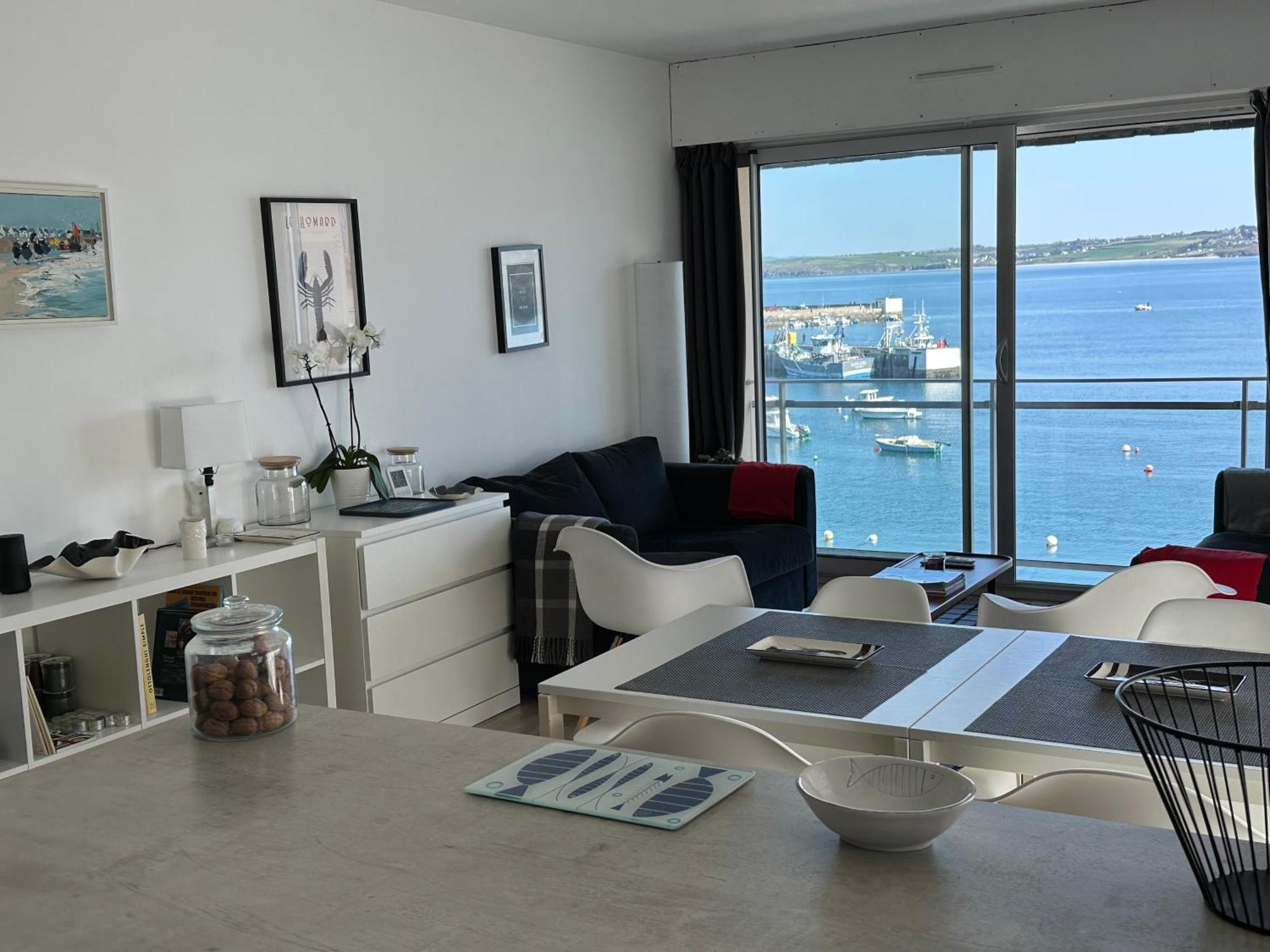 Appartement Design VIII - Port Rosmeur - Sublime Vue Mer 두아르느네 외부 사진